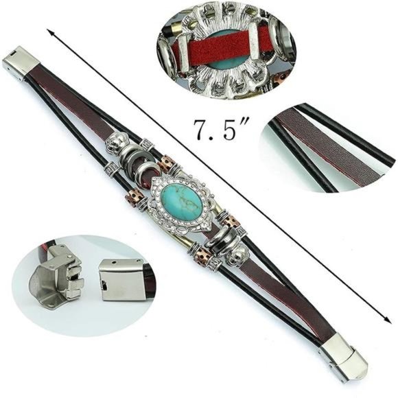 Leather Bracelets for Women Multilayer Bracelets for Women with Genuine Leather - Picture 6 of 6